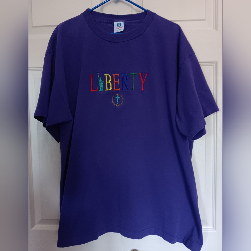 Superior 100% Pre-Shrunk Cotton Liberty T-Shirt - Purple - Size XXL